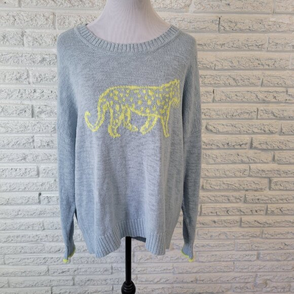 Lou Grey Womens Sweater Extra Large XL Asymmetric Comfy Blue Jaguar SWE133E - Picture 1 of 11